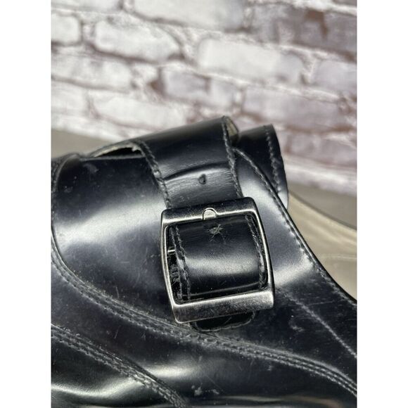 Clarks TOR Ltd England Black Leather Monk Strap Wingtip Shoes Men Sz 9M US/42EU - Picture 15 of 16